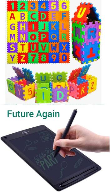 Forbuz ABC, Puzzle Mat & LCD Re-Writing Notepad tab, Learning & Education Toy
