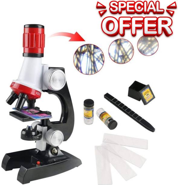 CountryLink Science Microscope Learning Kit for Kids with Slides 1200X Zoom Toy Set