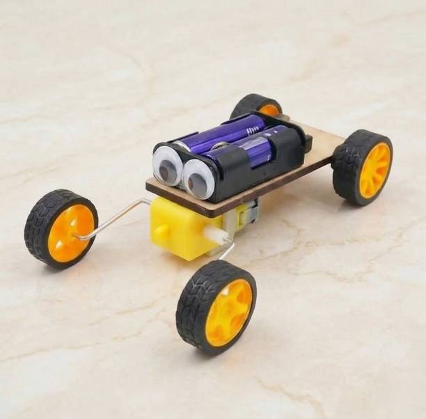 ERHIndia Robot Car DC BO Gear Motor Science Project Kit STEM Toy Model for School Kids