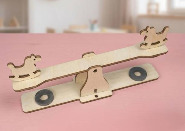 ERHIndia Magnetic Seesaw Wooden STEM Physics Science Experiment Project Kit Working Model
