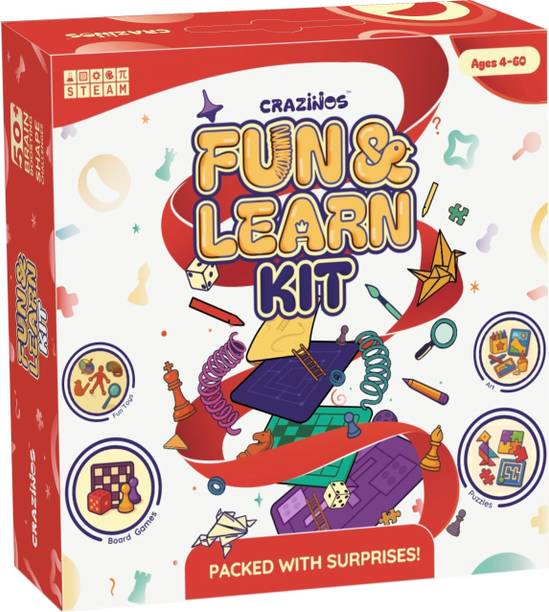 Crazinos Fun & learn kit | For 5 to 6 Learners | Ages 4 to 60 Yrs| 50+ fun activities