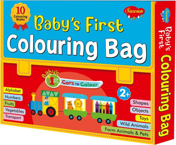 Baby First Colouring Bag Of 10 Colouring Books | Gift Set For Kids