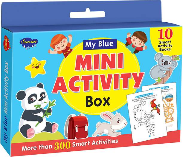 My Blue Mini Activity Box with 10 Smart Activity Books