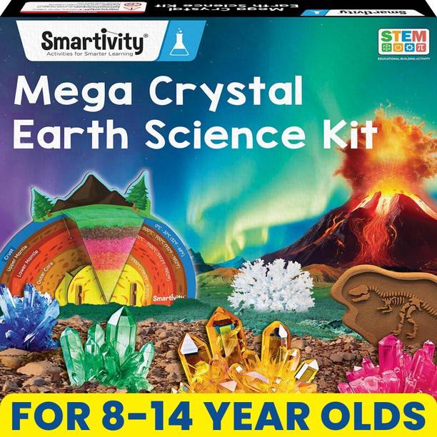 Smartivity Mega Crystal Earth Science Kit for Boys & Girls Ages 8,9,10,11,12,13,14
