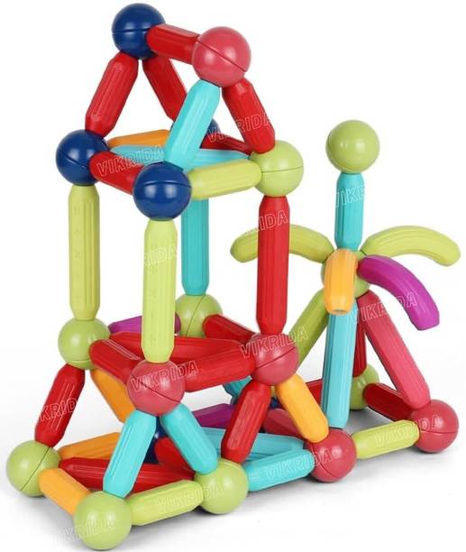 VikriDa Magnetic Building Blocks/Sticks Toy, Educational Montessori Toys Toddler Toy