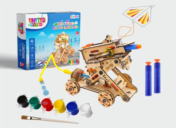 UnitedMaama 2 in 1 Missile & Plane Launcher STEM Wooden, Kids Gifts For 8 To 14 Year kits