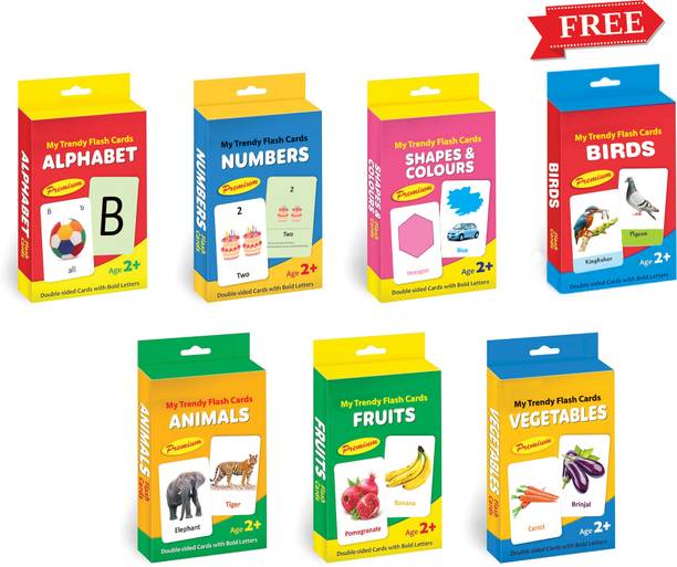 gurukanth Educational Flash Cards for kids Combo Set of 6