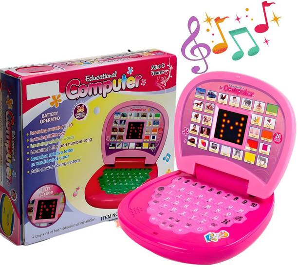 MM toys Kids Laptop - Educational Toy with Sound & Music | Alphabet & Number Learning