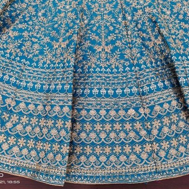 rujave Embroidered Semi Stitched Lehenga Choli - Image 4