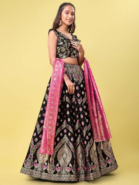 PURVAJA Embellished Semi Stitched Lehenga Choli - Image 3