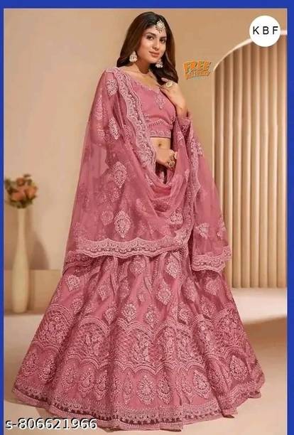 KHODIYAR CREATIONN Embroidered Semi Stitched Lehenga Choli