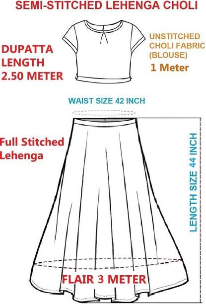 credebs Embroidered Semi Stitched Lehenga Choli - Image 5
