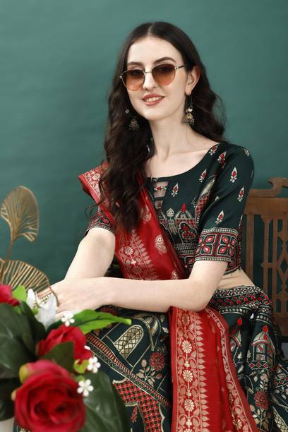 SWAMI STUDIO Self Design Semi Stitched Lehenga Choli - Image 5