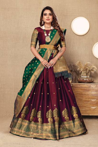 zengry Embellished Semi Stitched Lehenga Choli - Buy zengry Embellished Semi Stitched Lehenga Choli Online at Best Prices in India | galgota.in - Image 4