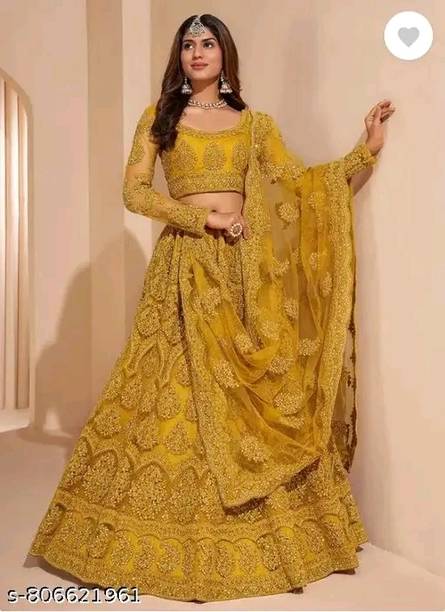 KHODIYAR CREATIONN Embroidered Semi Stitched Lehenga Choli