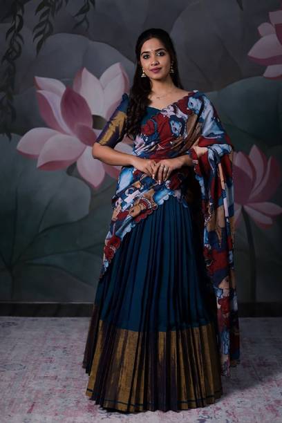 Fabcartz Self Design Semi Stitched Lehenga Choli