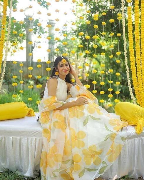E mart Floral Print Semi Stitched Lehenga Choli - Image 4