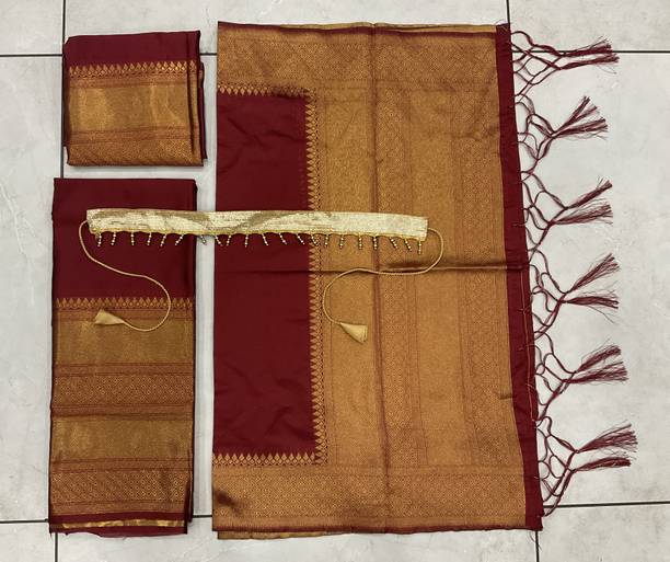 Fabcartz Solid Semi Stitched Lehenga Choli - Image 3
