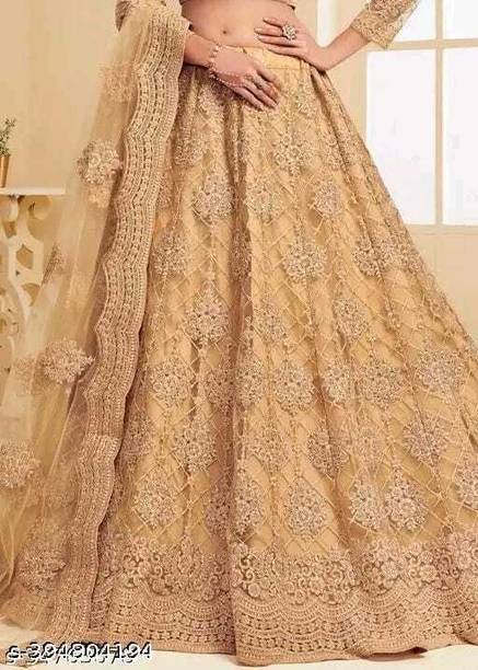 ROKKLIKE Embroidered, Embellished Semi Stitched Lehenga Choli - Buy ROKKLIKE Embroidered, Embellished Semi Stitched Lehenga Choli Online at Best... - Image 3