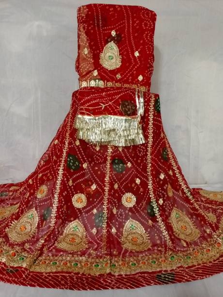 Embroidered Semi Stitched Rajasthani Poshak Price in India