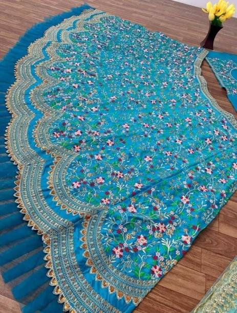 AADITASYA Embroidered, Embellished Semi Stitched Lehenga Choli - Buy AADITASYA Embroidered, Embellished Semi Stitched Lehenga Choli Online at Best... - Image 4