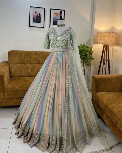 IYALAFAB Self Design Semi Stitched Lehenga Choli - Buy IYALAFAB Self Design Semi Stitched Lehenga Choli Online at Best Prices in India | galgota.in - Image 2