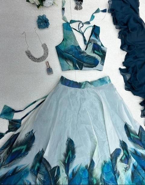 DHAANUFASHION Printed Semi Stitched Lehenga Choli - Image 4