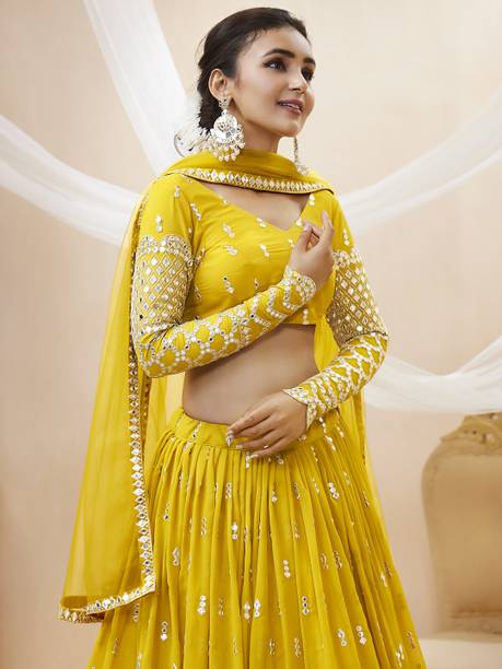 Tasrika Embroidered Semi Stitched Lehenga Choli - Image 5