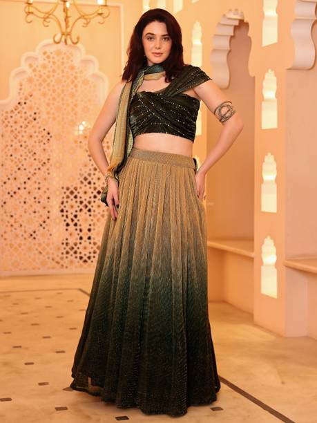 PURVAJA Digital Print Semi Stitched Lehenga Choli - Image 5
