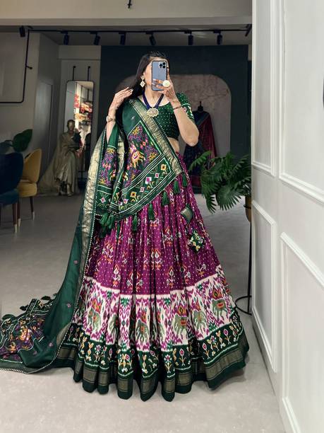 Printed Semi Stitched Lehenga Choli Myra