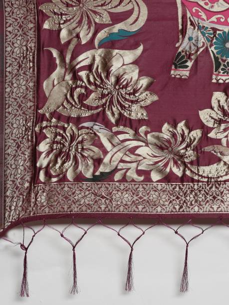 Magmina Floral Print, Embellished, Self Design, Geometric Print Semi Stitched Lehenga Choli - Buy Magmina Floral Print, Embellished, Self Design,... - Image 5