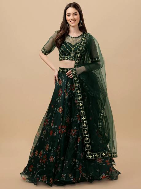 Trivety Embroidered Semi Stitched Lehenga Choli - Image 3