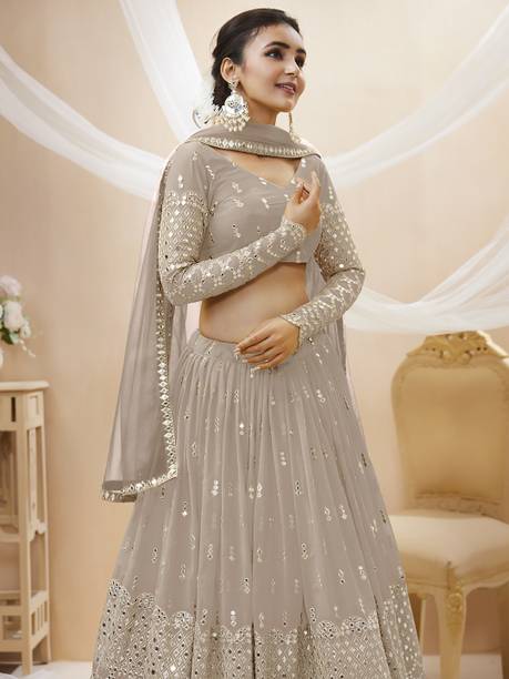 Tasrika Embroidered Semi Stitched Lehenga Choli - Image 5