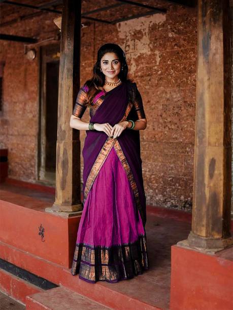 R K INFINITIVE Solid Semi Stitched Lehenga Choli