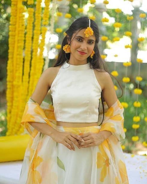 E mart Floral Print Semi Stitched Lehenga Choli - Image 3