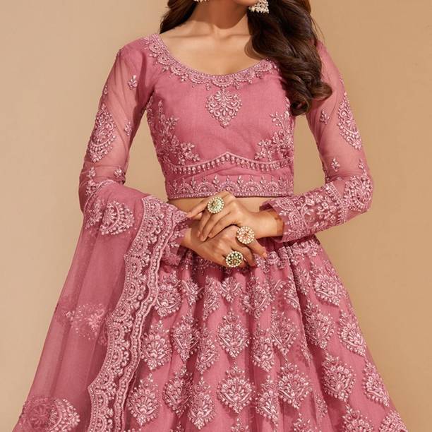 ZAALIMA FASHION Embroidered Semi Stitched Lehenga Choli - Image 5