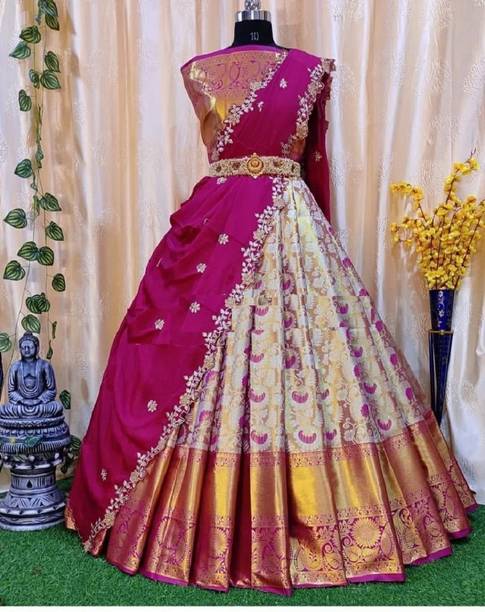 Ziton Printed Semi Stitched Lehenga Choli - Buy Ziton Printed Semi Stitched Lehenga Choli Online at Best Prices in India | galgota.in - Image 2