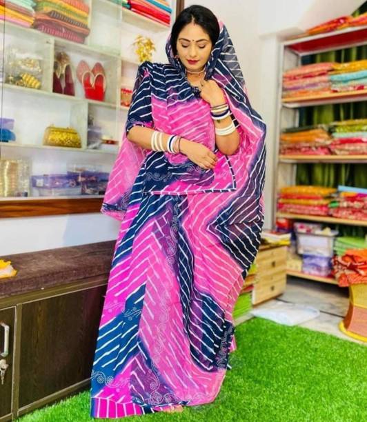 Leheriya Semi Stitched Rajasthani Poshak