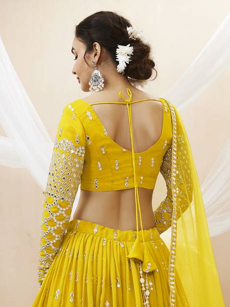 Tasrika Embroidered Semi Stitched Lehenga Choli - Image 7