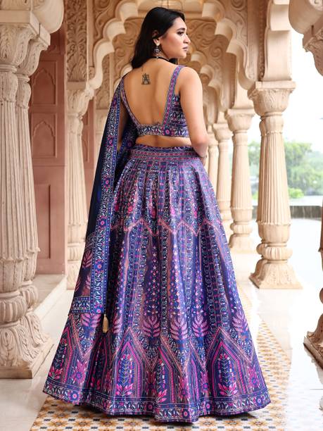 PURVAJA Self Design Semi Stitched Lehenga Choli - Image 2