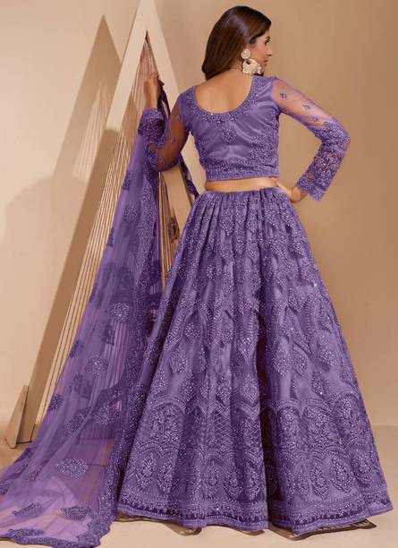 Cute Fellow Embroidered Semi Stitched Lehenga Choli - Image 2