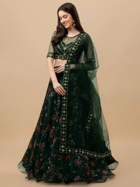 Trivety Embroidered Semi Stitched Lehenga Choli - Image 4