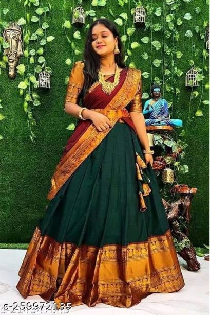 Self Design Semi Stitched Lehenga Choli Price in India