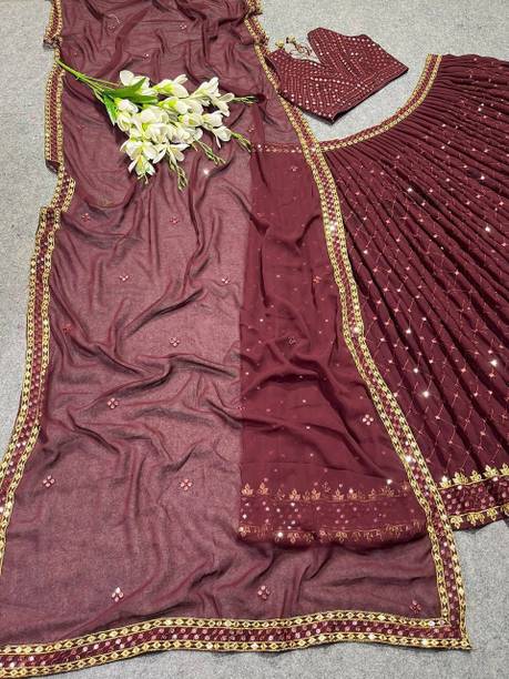 credebs Embroidered Semi Stitched Lehenga Choli - Image 6