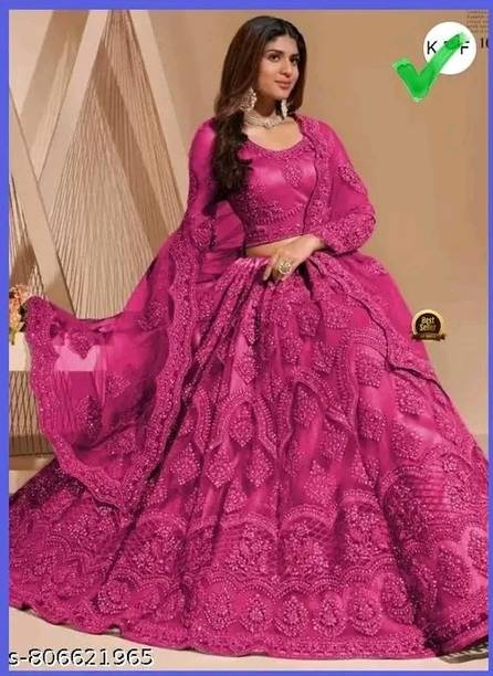 KHODIYAR CREATIONN Embroidered Semi Stitched Lehenga Choli