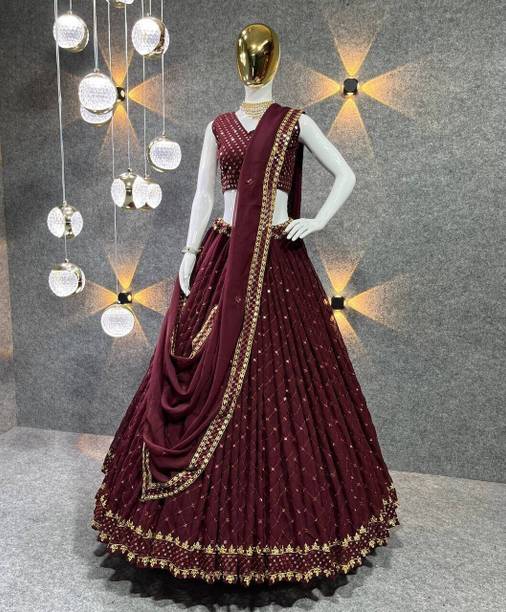 credebs Embroidered Semi Stitched Lehenga Choli - Image 2