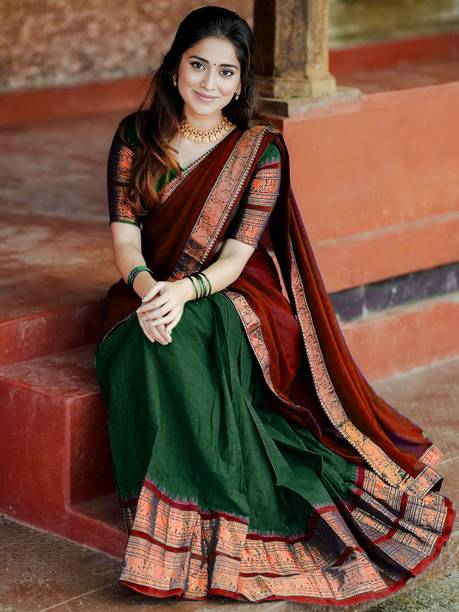 R K INFINITIVE Solid Semi Stitched Lehenga Choli