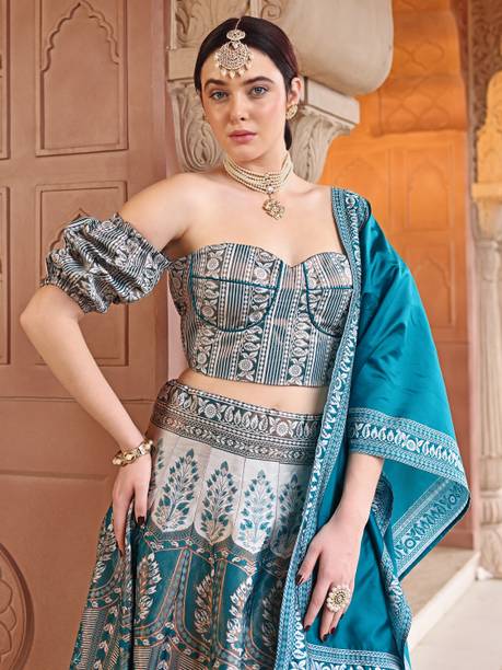 PURVAJA Self Design Semi Stitched Lehenga Choli - Image 4
