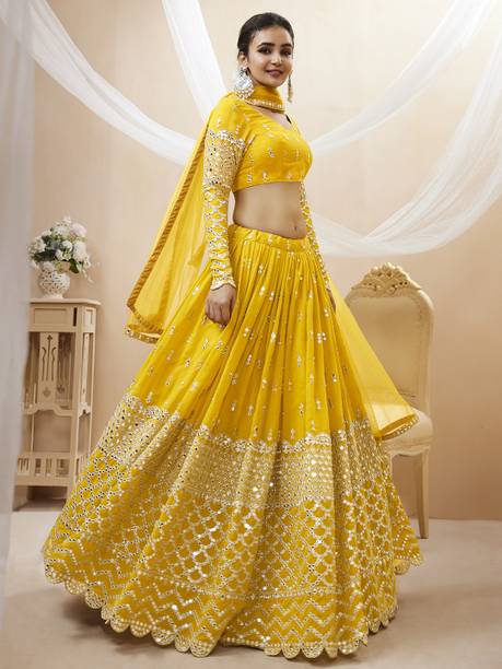 Tasrika Embroidered Semi Stitched Lehenga Choli - Image 3