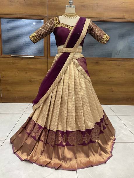 Self Design Semi Stitched Lehenga Choli Price in India